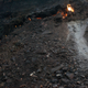A fire of burning coal in a coal mine in Jharia, Jharkhand. The region is one of the most important coal mines in India and one of the largest in Asia.
